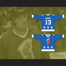 Load image into Gallery viewer, Pierre Lambert 13 Les Saints de Chicoutimi Blue Hockey Jersey- Lance et compte (He Shoots, He Scores)