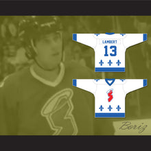 Load image into Gallery viewer, Pierre Lambert 13 Les Saints de Chicoutimi White Hockey Jersey- Lance et compte (He Shoots, He Scores)