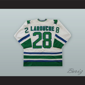 Pierre Larouche 28 Hartford Whalers White Hockey Jersey