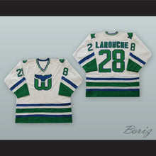 Load image into Gallery viewer, Pierre Larouche 28 Hartford Whalers White Hockey Jersey