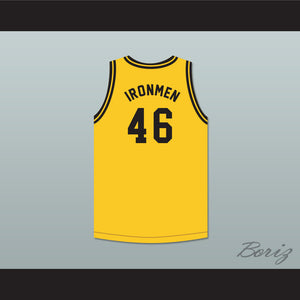 Pittsburgh Ironmen 46 Yellow Basketball Jersey