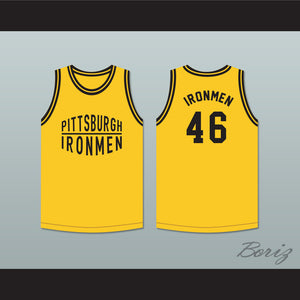 Pittsburgh Ironmen 46 Yellow Basketball Jersey