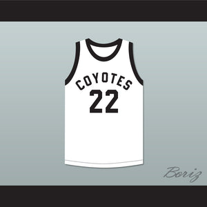 Player 22 Williston High School Coyotes White Basketball Jersey