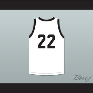 Player 22 Williston High School Coyotes White Basketball Jersey