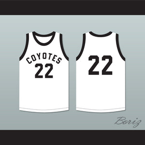 Player 22 Williston High School Coyotes White Basketball Jersey