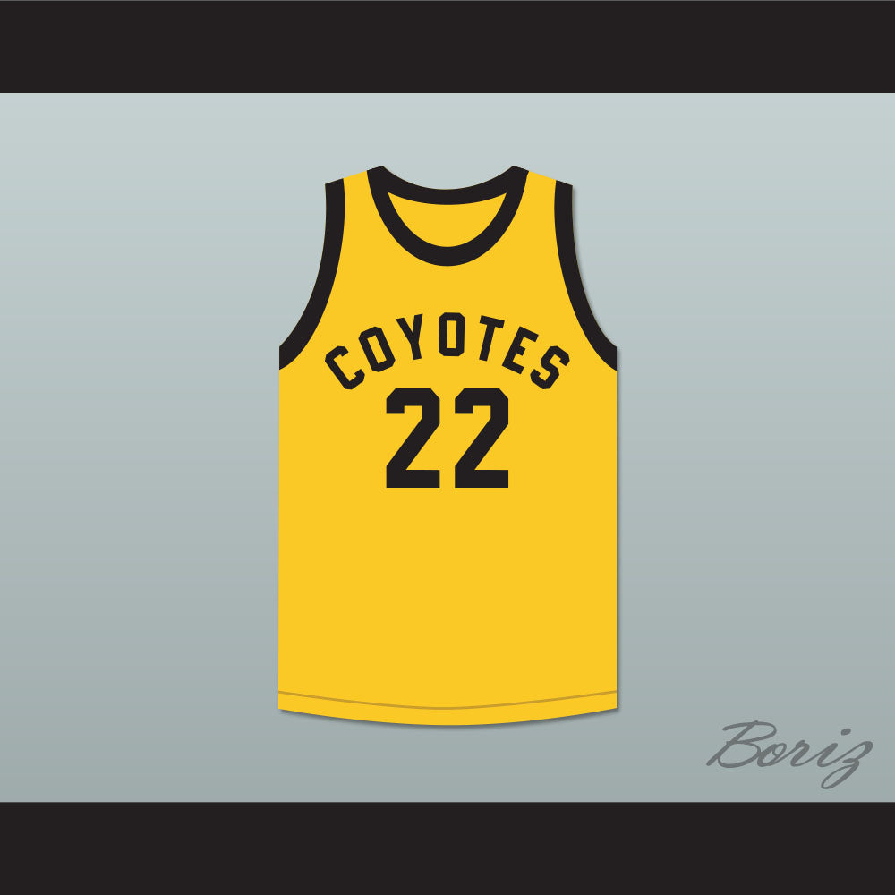 Player 22 Williston High School Coyotes Yellow Basketball Jersey