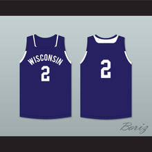 Load image into Gallery viewer, Player 2 Wisconsin Navy Blue Basketball Jersey