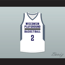 Load image into Gallery viewer, Player 2 Wisconsin Playground Basketball White Basketball Jersey