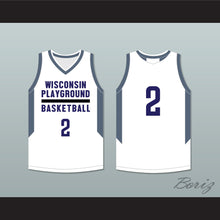 Load image into Gallery viewer, Player 2 Wisconsin Playground Basketball White Basketball Jersey