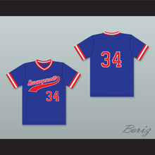 Load image into Gallery viewer, Player 34 Swampscott High School Blue Baseball Jersey