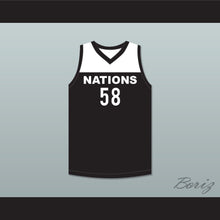 Load image into Gallery viewer, Player 58 Nations Black Basketball Jersey