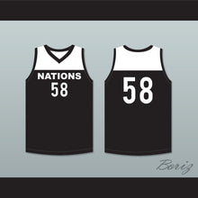 Load image into Gallery viewer, Player 58 Nations Black Basketball Jersey