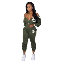 Load image into Gallery viewer, Plus Size 2 TWO PIECE SET Women Clothing Joggers Top + Pants Tracksuit African Lady Embroidered Sweatsuits Jogging Femme Outfits
