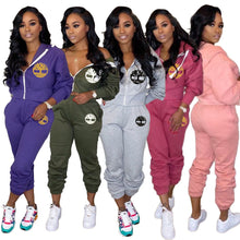 Load image into Gallery viewer, Plus Size 2 TWO PIECE SET Women Clothing Joggers Top + Pants Tracksuit African Lady Embroidered Sweatsuits Jogging Femme Outfits