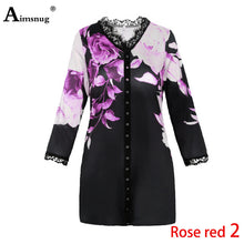 Load image into Gallery viewer, Plus Size 4xl 5x Boho T-shirt Female Print  2020 Lace Splice Loose  Women's Tops Summer New V-neck Tee Shirt   Casual  Pullovers