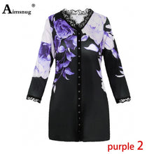 Load image into Gallery viewer, Plus Size 4xl 5x Boho T-shirt Female Print  2020 Lace Splice Loose  Women's Tops Summer New V-neck Tee Shirt   Casual  Pullovers