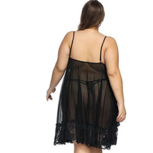 Load image into Gallery viewer, Plus size 6xl lingerie sleepwear White Night Gown Lingerie Ladies Sexy Lace Babydolls Sleepwear womens erotic sling Homewear