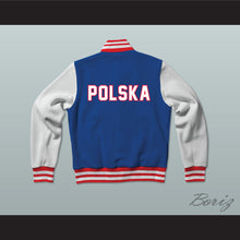 Load image into Gallery viewer, Polska/Poland Varsity Letterman Jacket-Style Sweatshirt