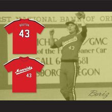 Load image into Gallery viewer, Jim Bouton 43 Portland Mavericks Red Baseball Jersey The Battered Bastards of Baseball