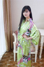 Load image into Gallery viewer, Print Peacock Half Sleeve Wedding Robe For Ladies Sexy Lingerie Women Robe Loose Lounge Softy Sleepwear Sleeve Kimono Bath Gown