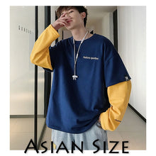 Load image into Gallery viewer, Privathinker Korean Style Men's Hoodies Japanese Fake Two Piece Man Casual Sweatshirts 2020 Hip Hop Male Streetwear Hoodie