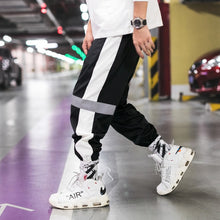 Load image into Gallery viewer, Privathinker Side Stripe Track Jogger Pants Men 2020 Reflective Label Track Harem Pants Homme Streetwear Male HipHop