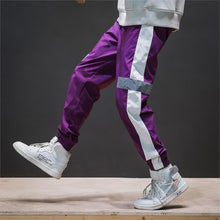 Load image into Gallery viewer, Privathinker Side Stripe Track Jogger Pants Men 2020 Reflective Label Track Harem Pants Homme Streetwear Male HipHop