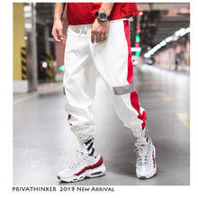 Load image into Gallery viewer, Privathinker Side Stripe Track Jogger Pants Men 2020 Reflective Label Track Harem Pants Homme Streetwear Male HipHop