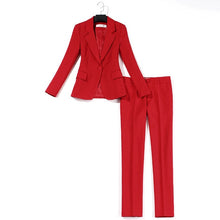 Load image into Gallery viewer, Professional suit pants suit women thin red suit jacket slim trousers two-piece 2019 summer new women&#39;s clothing