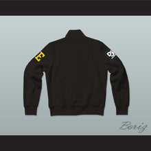 Load image into Gallery viewer, Public Enemy Black Varsity Letterman Jacket-Style Sweatshirt 1