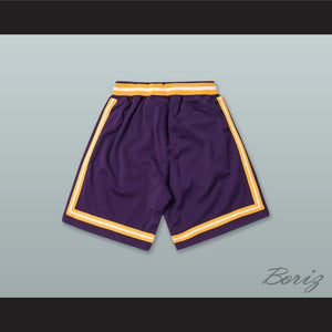 Purple Yellow and White Basketball Shorts