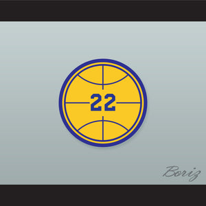 Quincy McCall 22 Crenshaw High School Basketball Blue and White Lab Leather Varsity Letterman Jacket Class of 88 2