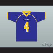 Load image into Gallery viewer, Quay Walker 4 Crisp County High School Cougars Blue Football Jersey 2