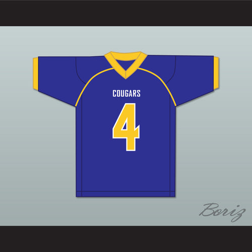 Quay Walker 4 Crisp County High School Cougars Blue Football Jersey 2