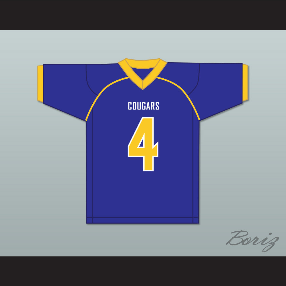 Quay Walker 4 Crisp County High School Cougars Blue Football Jersey 2