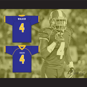 Quay Walker 4 Crisp County High School Cougars Blue Football Jersey 2