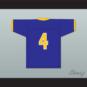 Quay Walker 4 Crisp County High School Cougars Blue Football Jersey 1