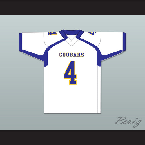 Quay Walker 4 Crisp County High School Cougars White Football Jersey 1