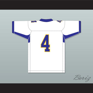 Quay Walker 4 Crisp County High School Cougars White Football Jersey 1