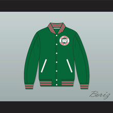 Load image into Gallery viewer, Quebec Aces Green Varsity Letterman Jacket-Style Sweatshirt 1