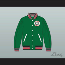 Load image into Gallery viewer, Quebec Aces Green Varsity Letterman Jacket-Style Sweatshirt 2