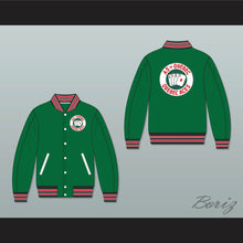 Load image into Gallery viewer, Quebec Aces Green Varsity Letterman Jacket-Style Sweatshirt 2