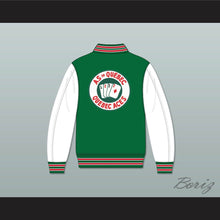 Load image into Gallery viewer, Quebec Aces Green and White Varsity Letterman Jacket-Style Sweatshirt 1