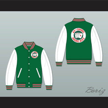 Load image into Gallery viewer, Quebec Aces Green and White Varsity Letterman Jacket-Style Sweatshirt 1