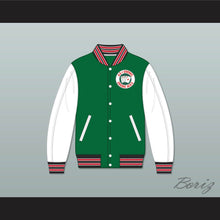 Load image into Gallery viewer, Quebec Aces Green and White Varsity Letterman Jacket-Style Sweatshirt 2