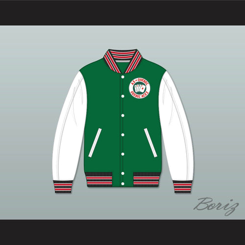 Quebec Aces Green and White Varsity Letterman Jacket-Style Sweatshirt 2