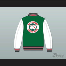Load image into Gallery viewer, Quebec Aces Green and White Varsity Letterman Jacket-Style Sweatshirt 2