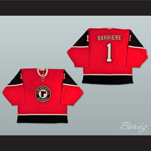 Load image into Gallery viewer, Nicolas Barriere 1 Quebec Remparts Red Hockey Jersey