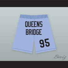 Load image into Gallery viewer, Hennessy Queens Bridge 95 Light Blue Basketball Shorts