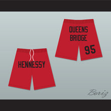 Load image into Gallery viewer, Hennessy Queens Bridge 95 Red Basketball Shorts